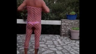 Strip-tease en body rose